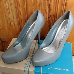 Charlotte Russe gray extremely high heels